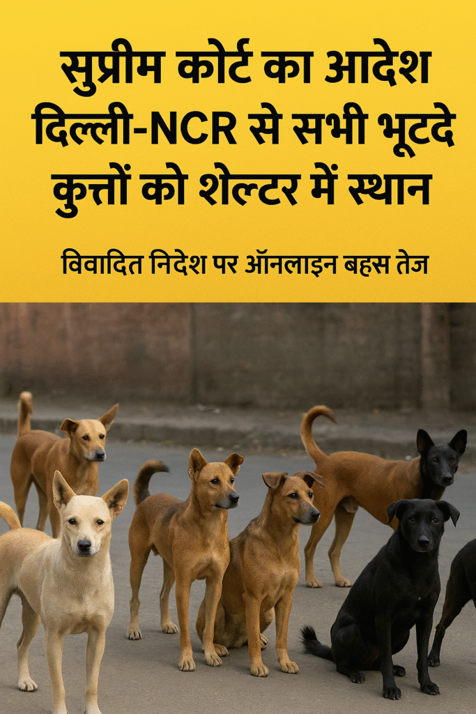कुत्तों को शेल्टर में ले जा रही टीम – Supreme Court stray dogs order”