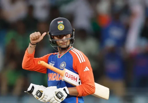 Abhishek Sharma celebrating fifty in Asia Cup 2025 vs Pakistan