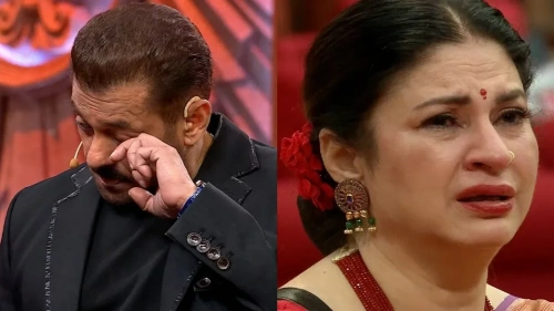 "सलमान खान की आँखों में आँसू भर आए जब Kunicka Sadanand के बेटे Ayan Lal ने Farhana Bhatt को खरी-खरी सुनाई Bigg Boss 19 के वीकेंड का वार एपिसोड में।"
