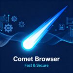 Comet Browser interface showing ad-free YouTube and AI assistant features