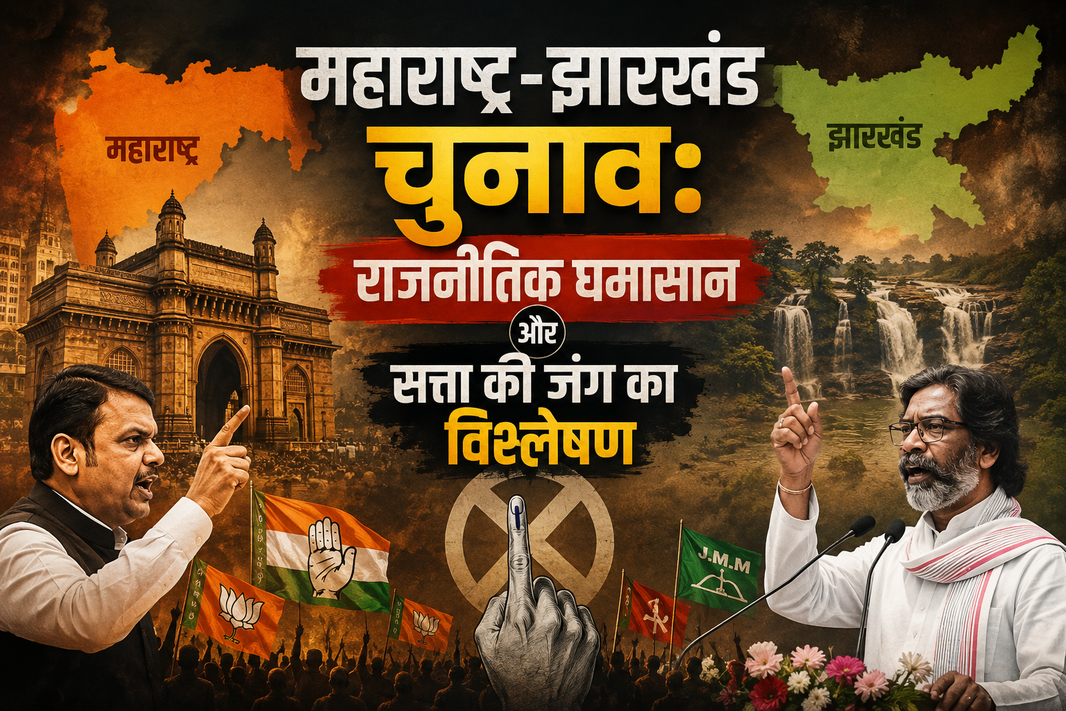 महाराष्ट्र-झारखंड चुनाव: राजनीतिक घमासान और सत्ता की जंग का विश्लेषण