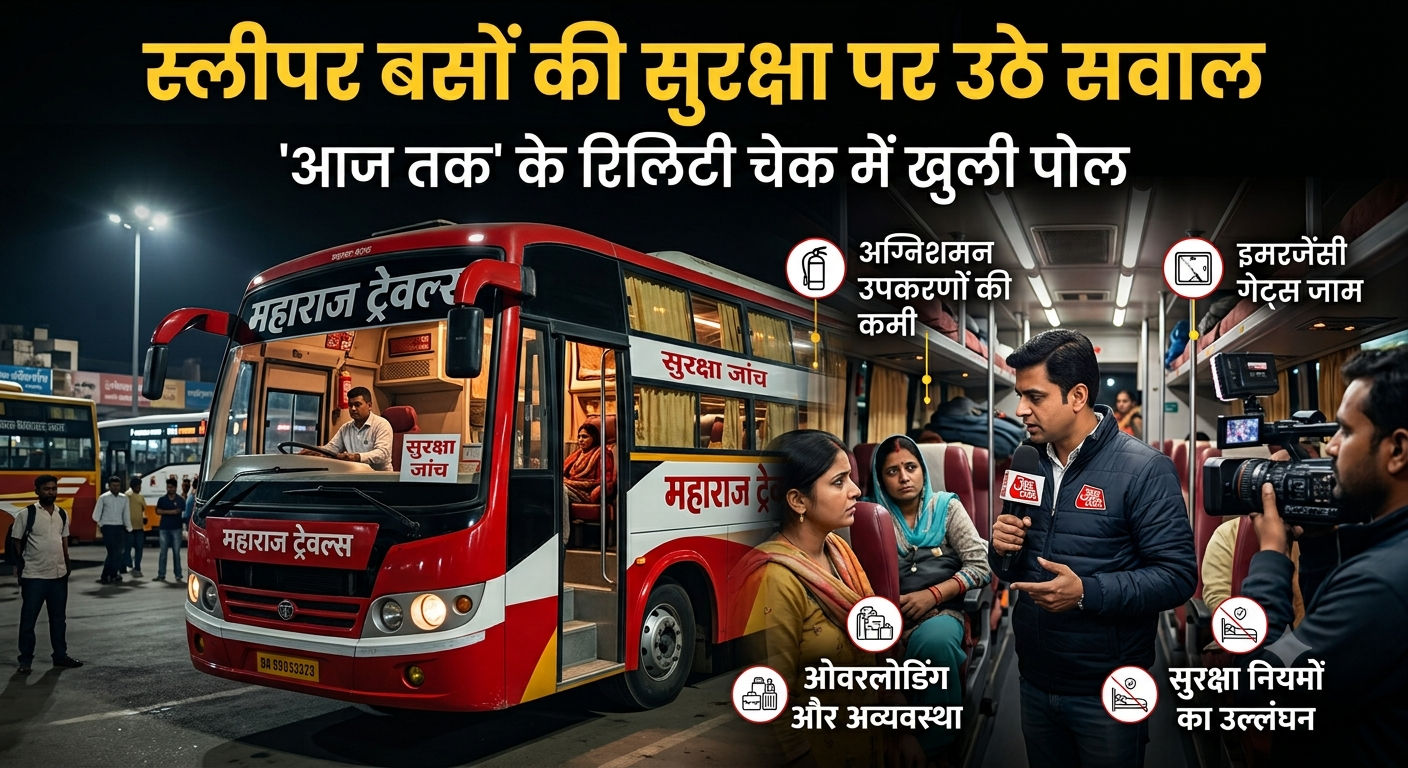 स्लीपर बसों की सुरक्षा पर उठे सवाल, 'आज तक' के रियलिटी चेक में खुली पोल