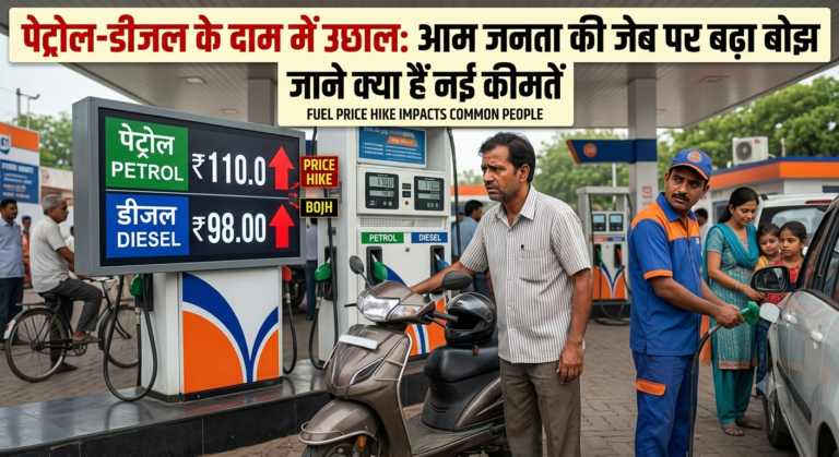 पेट्रोल-डीजल के दाम में उछाल: आम जनता की जेब पर बढ़ा बोझ, जानें क्या है नई कीमतें