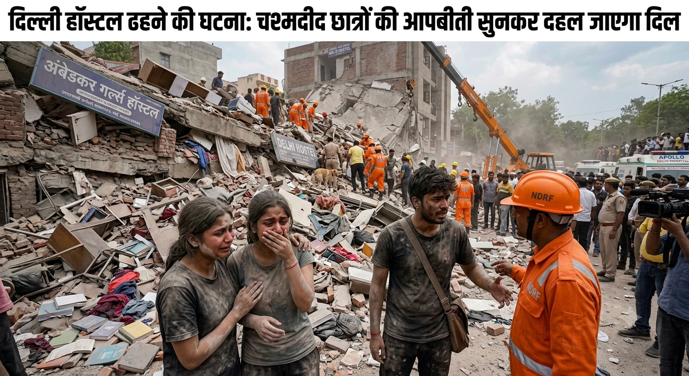 दिल्ली हॉस्टल ढहने की घटना: चश्मदीद छात्रों की आपबीती सुनकर दहल जाएगा दिल