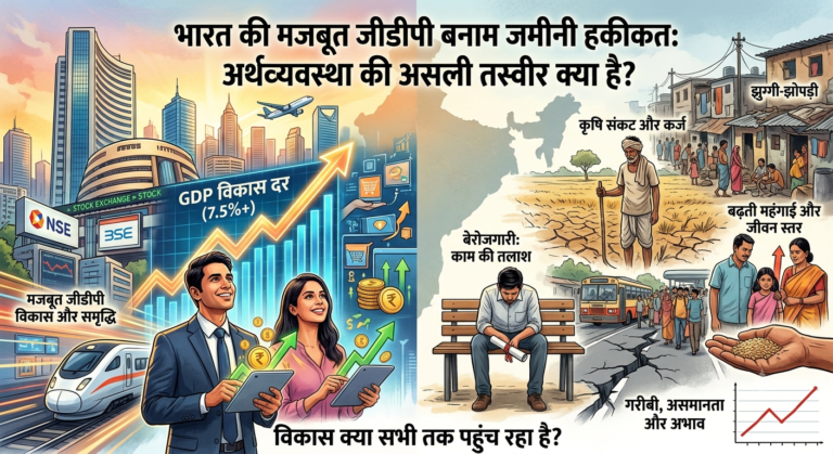 भारत की मजबूत जीडीपी बनाम जमीनी हकीकत: अर्थव्यवस्था की असली तस्वीर क्या है?