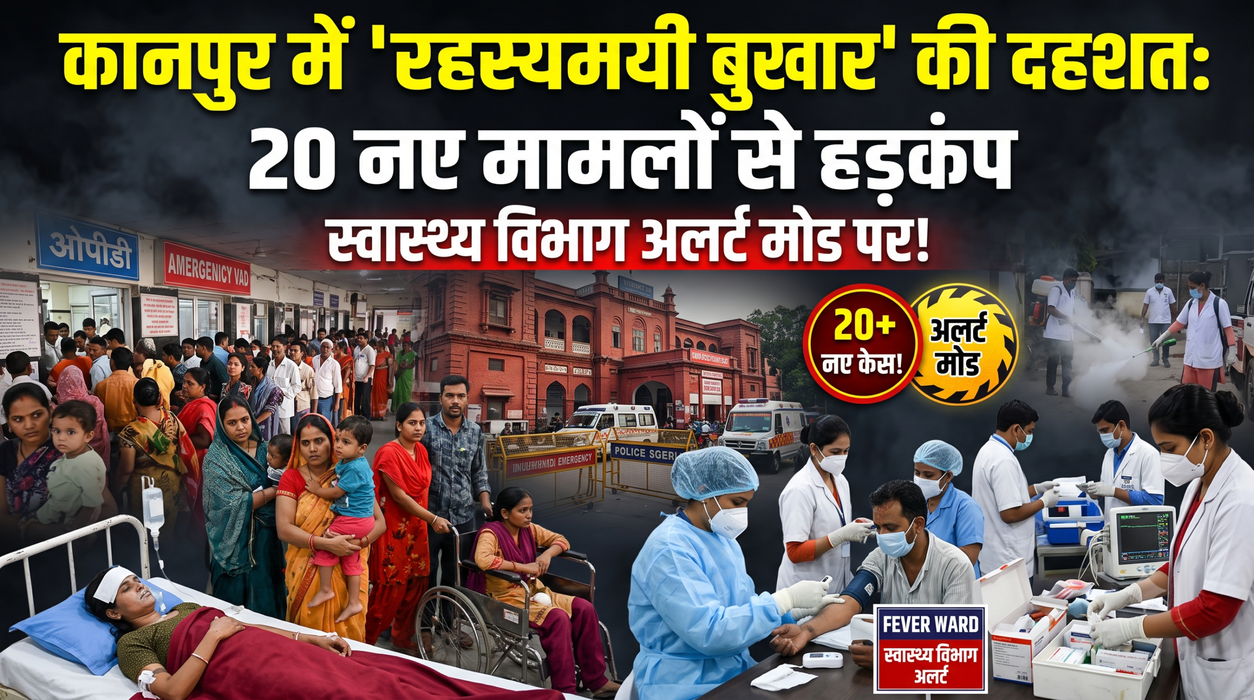 कानपुर में रहस्यमयी बुखार का अलर्ट, स्वास्थ्य विभाग में मचा हड़कंप Health alert